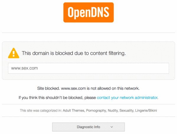 Blocked by OpenDNS