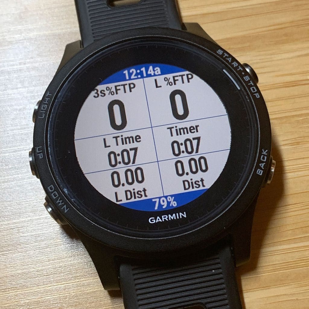 Run Power data screen on a Garmin 935