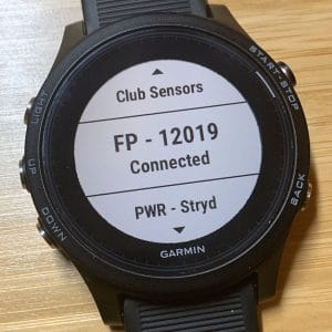 Looking up Stryd's ANT+ ID on a Garmin 935