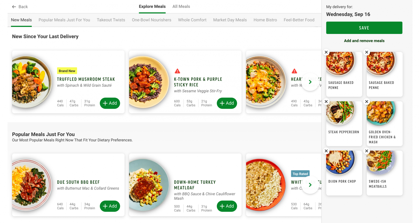 Choosing Meals - Freshly